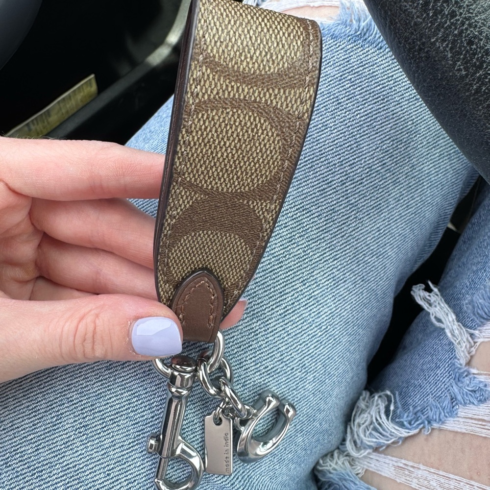 Coach Brown Signature Keychain